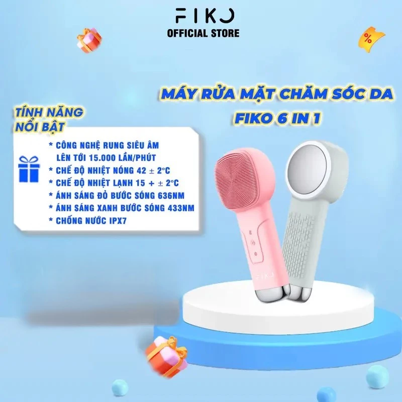 Máy Rửa Mặt Rung Nóng Lạnh Fiko
